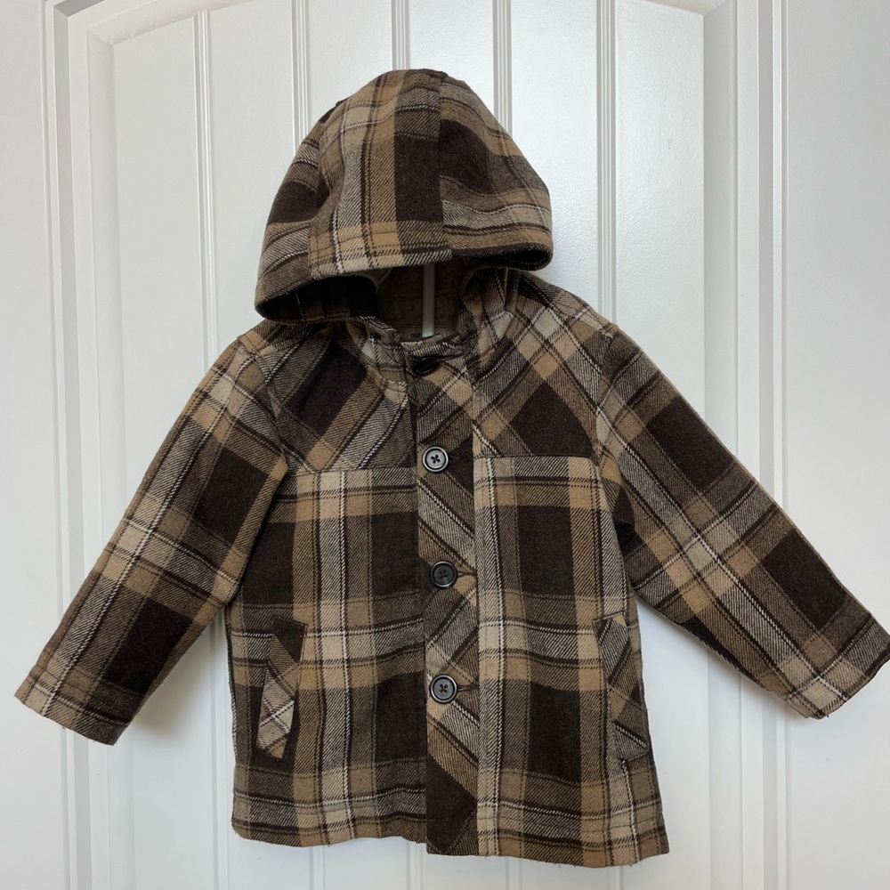 Infant toddler plaid coat 2T
